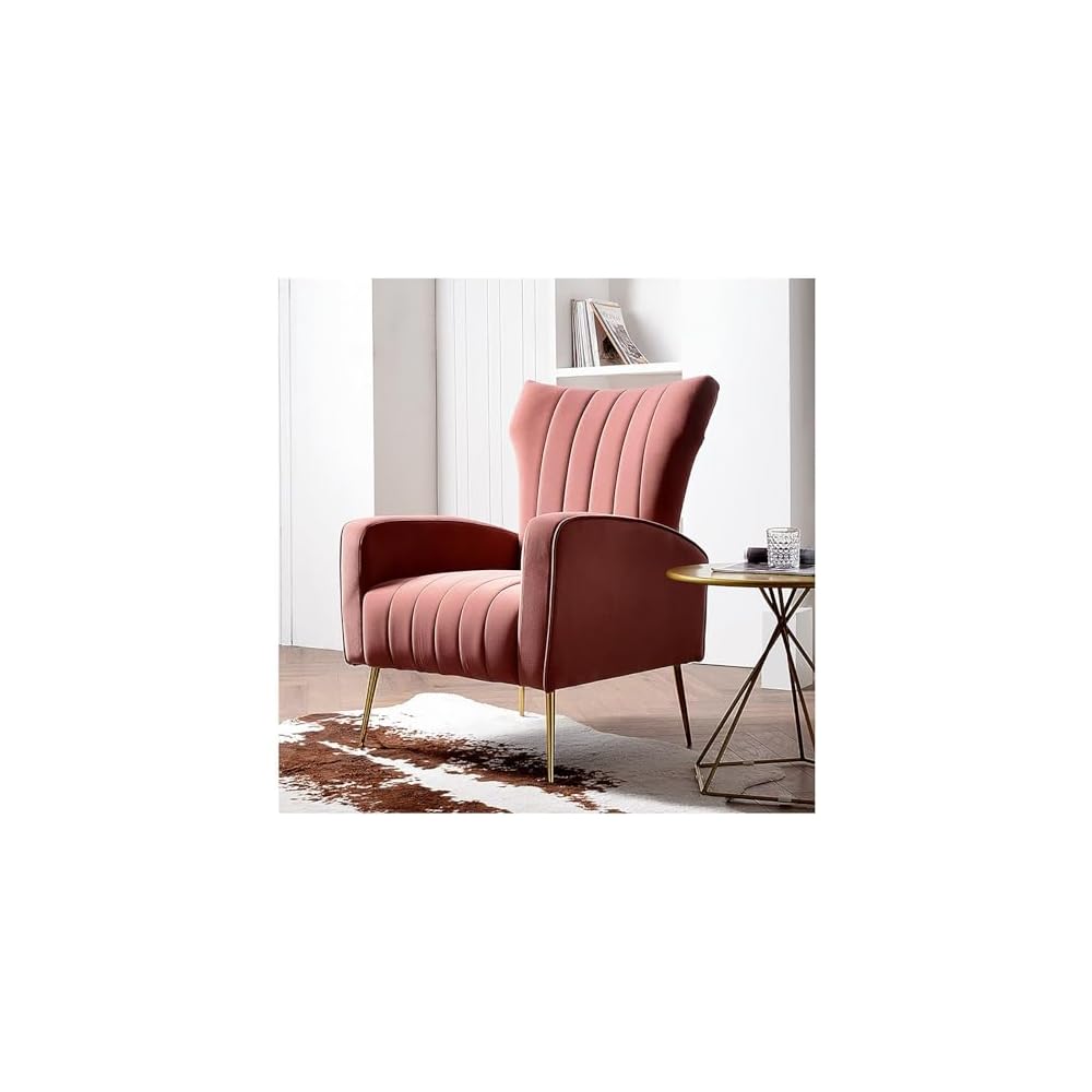 Lounge Chair Modern Nordic Style Tiger Chair Minimalist Single Accent Sofa Chair American Style High Backrest Beanbag Leisure Ergonomic Lazy Leisure Armchair for Living Bedroom Apartment Small Space