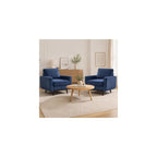 Accent Chair for Bedroom,Reading Chair with Deep Seat,Corduroy Armchair with Wood Legs, Comfy Living Room Chairs Single Sofa for Indoor Bedroom Apartment(Black)