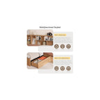 Merax Twin Wooden L-Shaped Daybed with Trundle and Storage Drawer, Seadrift