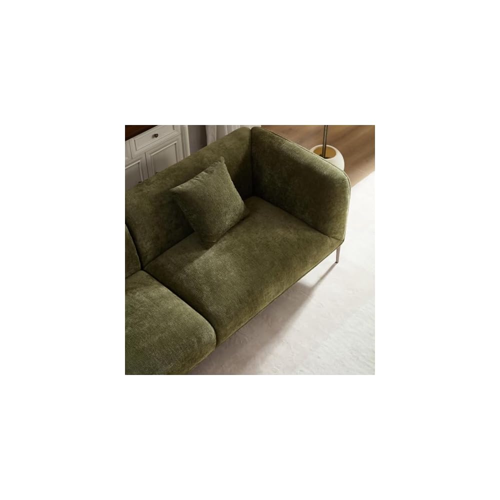 82.7" Modern Loveseat Couch Boucle Sofa for Living Room, Green