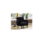 Ben Armchair Velvet Faux Sheep's Wool White
