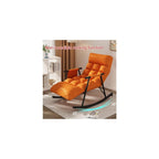 Indoor Rocking Chair Adult Recliner Modern Accent Chair Living Room Chairs Armchair Back Adjustable,Metal Frame Leisure Sofa Rocking Chair(Yellow)
