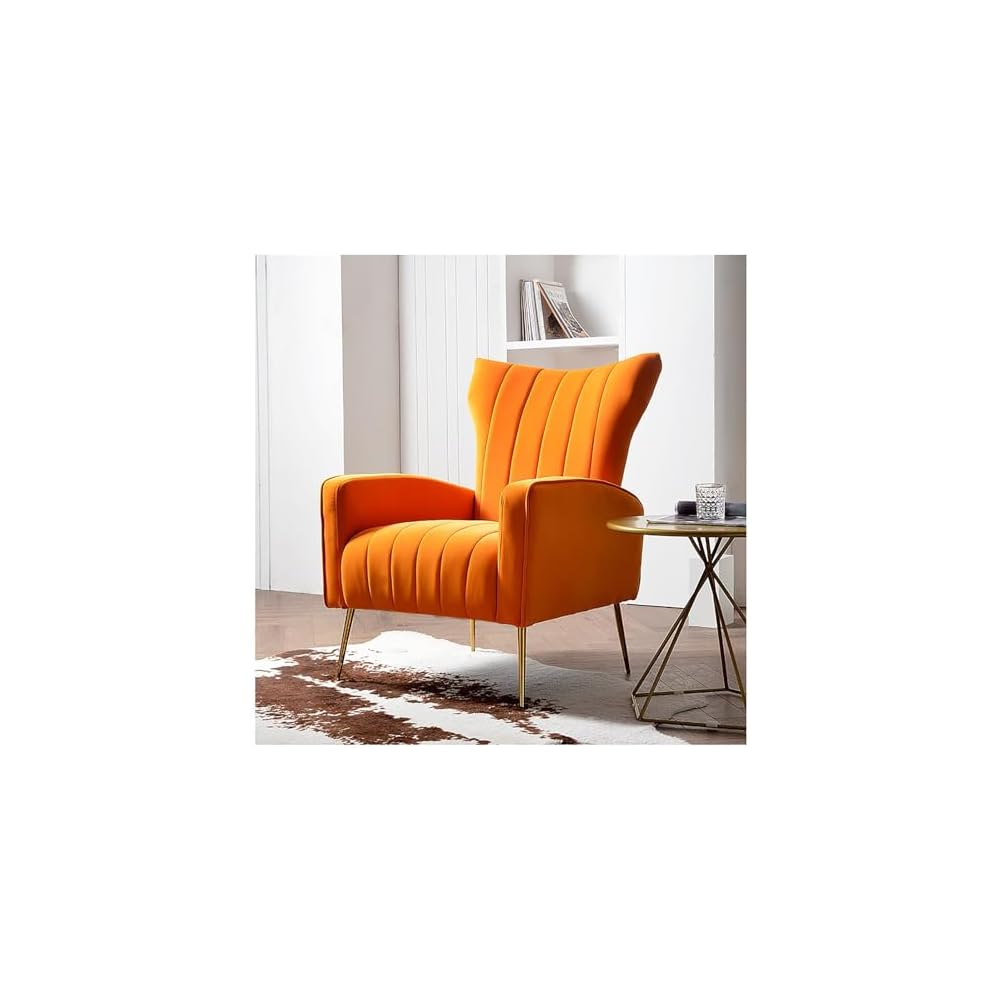 Lounge Chair Modern Nordic Style Tiger Chair Minimalist Single Accent Sofa Chair American Style High Backrest Beanbag Leisure Ergonomic Lazy Leisure Armchair for Living Bedroom Apartment Small Space
