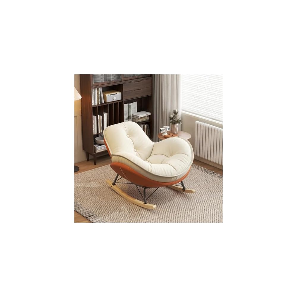Cat Scratch Leather Rocking Chair Adult Recliner Lazy Sofa Living Room Easy Balcony