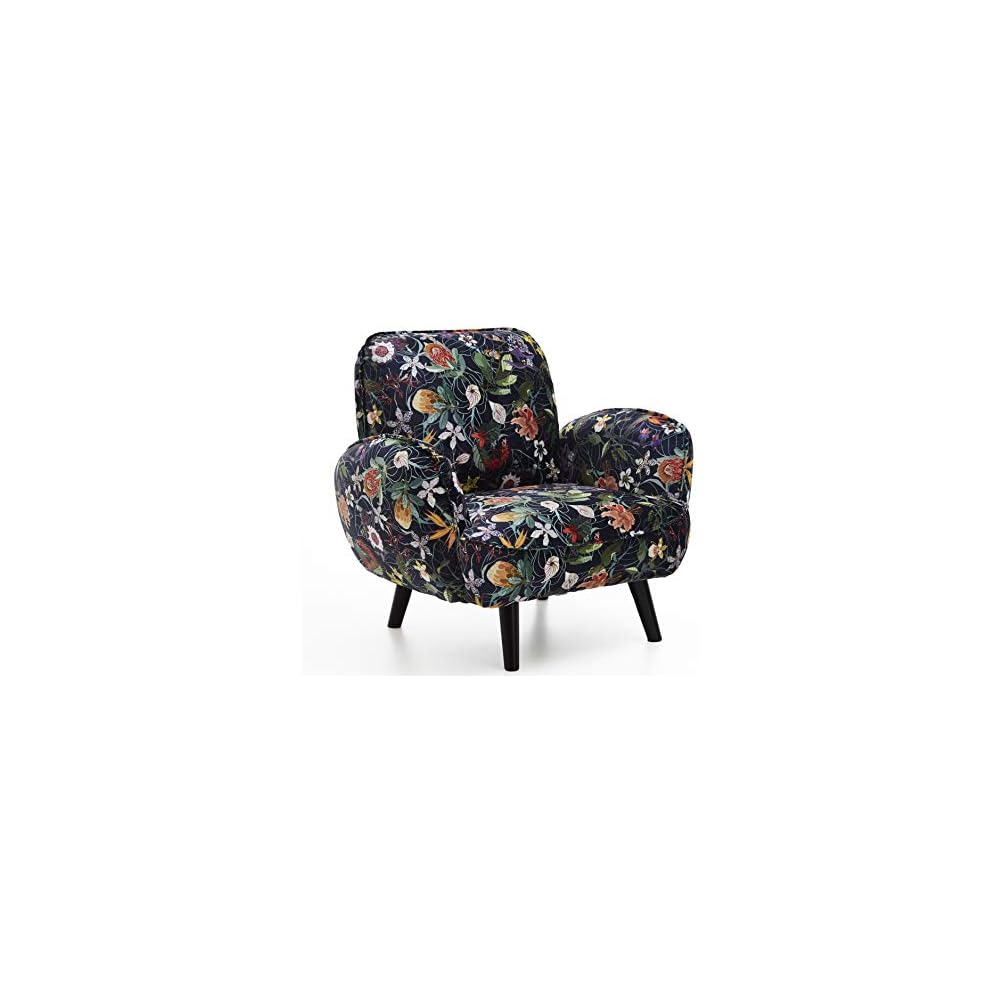 Ben Armchair Velvet Faux Sheep's Wool White