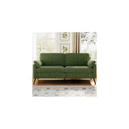 Loveseat Sofa, 67" Small Couch, Green Corduroy Love Seat Couches