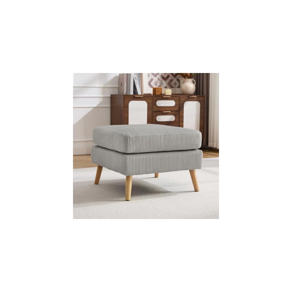 Accent Chair for Bedroom,Reading Chair with Deep Seat,Corduroy Armchair with Wood Legs, Comfy Living Room Chairs Single Sofa for Indoor Bedroom Apartment(Black)