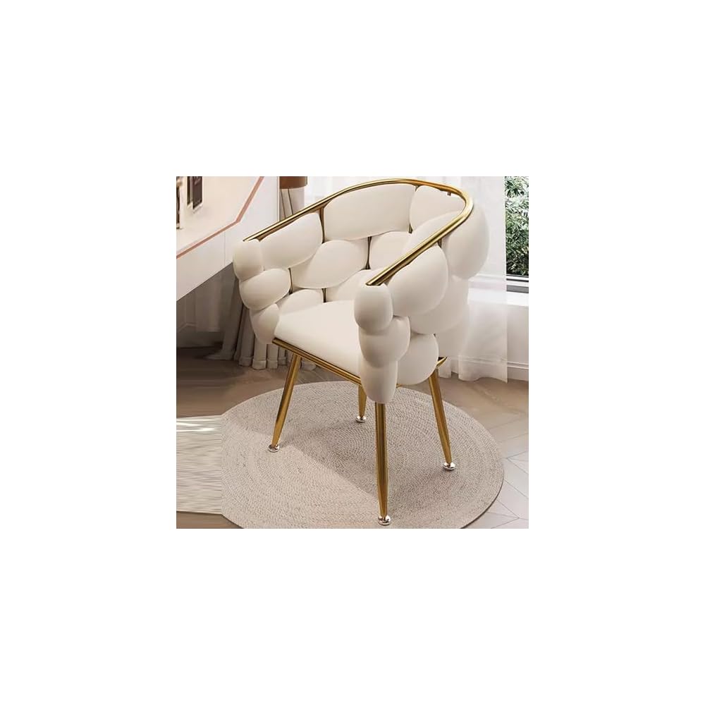 Modern Gray Upholstered Vanity Chair with Back, Stylish Metal Legs, Perfect for Makeup Room, Beauty Salon, and Dressing Area - Elegant Design for Comfort and Support