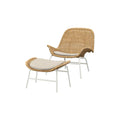 ProTuning FRYKSÅS Armchair and footstool, rattan/Risane natural