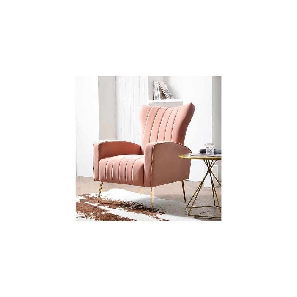 Lounge Chair Modern Nordic Style Tiger Chair Minimalist Single Accent Sofa Chair American Style High Backrest Beanbag Leisure Ergonomic Lazy Leisure Armchair for Living Bedroom Apartment Small Space