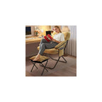 AIZYR Lazy Chair with Ottoman, Folding Lounge Reclining Sofa Chair Sofa Chair Set Reading Chair for Bedroom, Living Room, Dorm Room, Office,Blue