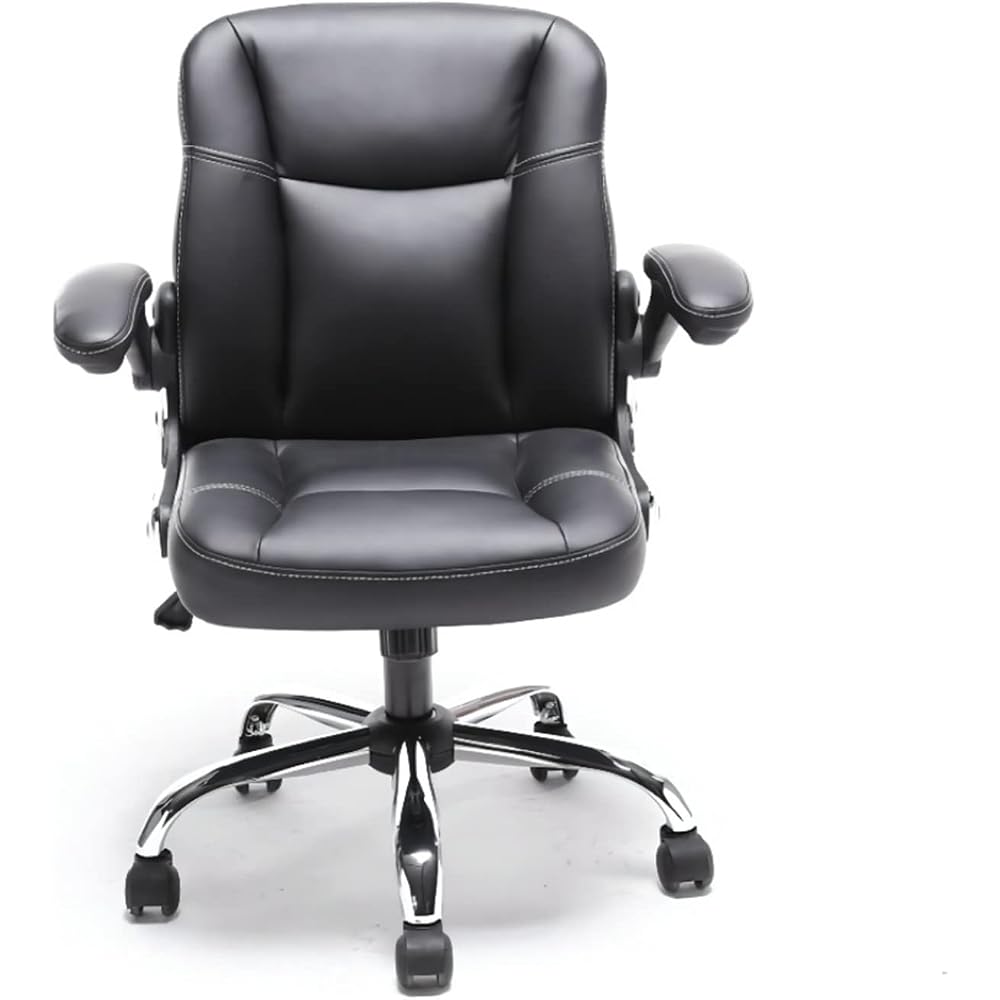 Home Office Chairs Leather offce Chair with Wheels Swivels(C)