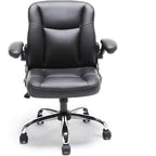 Home Office Chairs Leather offce Chair with Wheels Swivels(C)