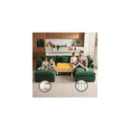 111" Modular Sectional Cloud Sofa Couch with 2 Ottomans for Living Room