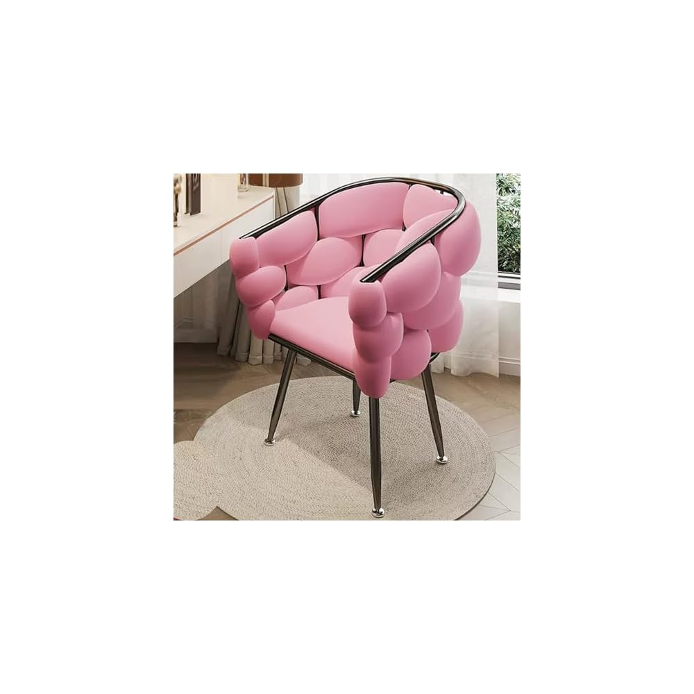 Modern Gray Upholstered Vanity Chair with Back, Stylish Metal Legs, Perfect for Makeup Room, Beauty Salon, and Dressing Area - Elegant Design for Comfort and Support
