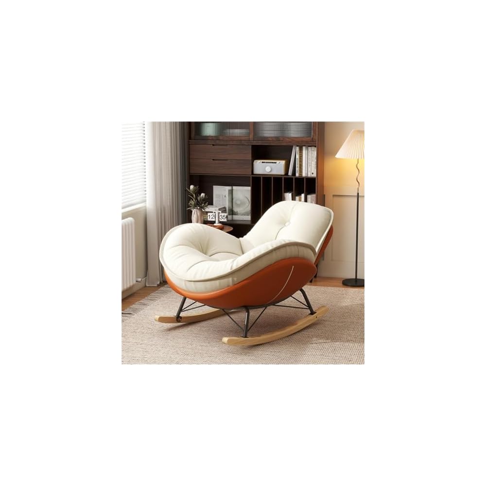 Cat Scratch Leather Rocking Chair Adult Recliner Lazy Sofa Living Room Easy Balcony