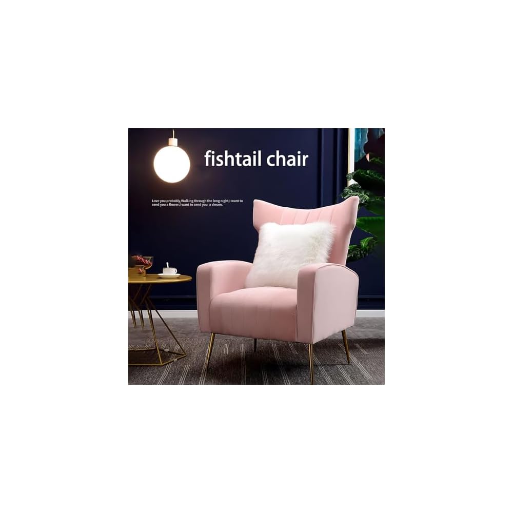 Lounge Chair Modern Nordic Style Tiger Chair Minimalist Single Accent Sofa Chair American Style High Backrest Beanbag Leisure Ergonomic Lazy Leisure Armchair for Living Bedroom Apartment Small Space