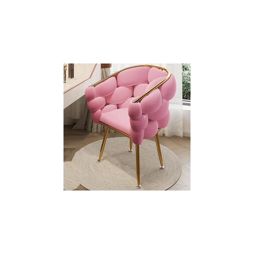 Modern Gray Upholstered Vanity Chair with Back, Stylish Metal Legs, Perfect for Makeup Room, Beauty Salon, and Dressing Area - Elegant Design for Comfort and Support