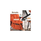 Modern Rocking Chair - Comfortable Reclining Armchair for Living Room, Bedroom & Lounge - Cozy Soft Sleeper Chair for Relaxation & Reading (Orange)