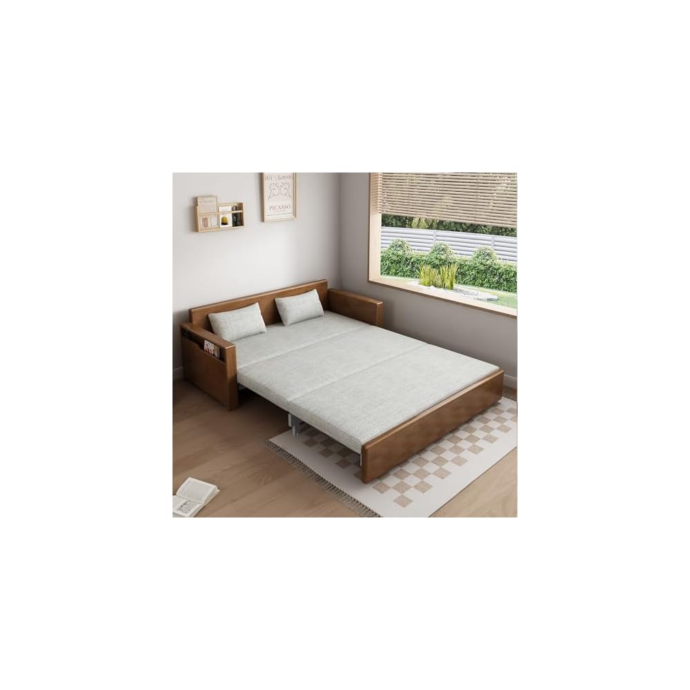 59" Grey 3-in-1 Convertible Sofa w/Stor & Rev Chaise, Solid Wooden Frame