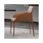 Simple Saddle Leather Chairs Made of Steel and High-Density Sponge are Suitable for Home and Office Use