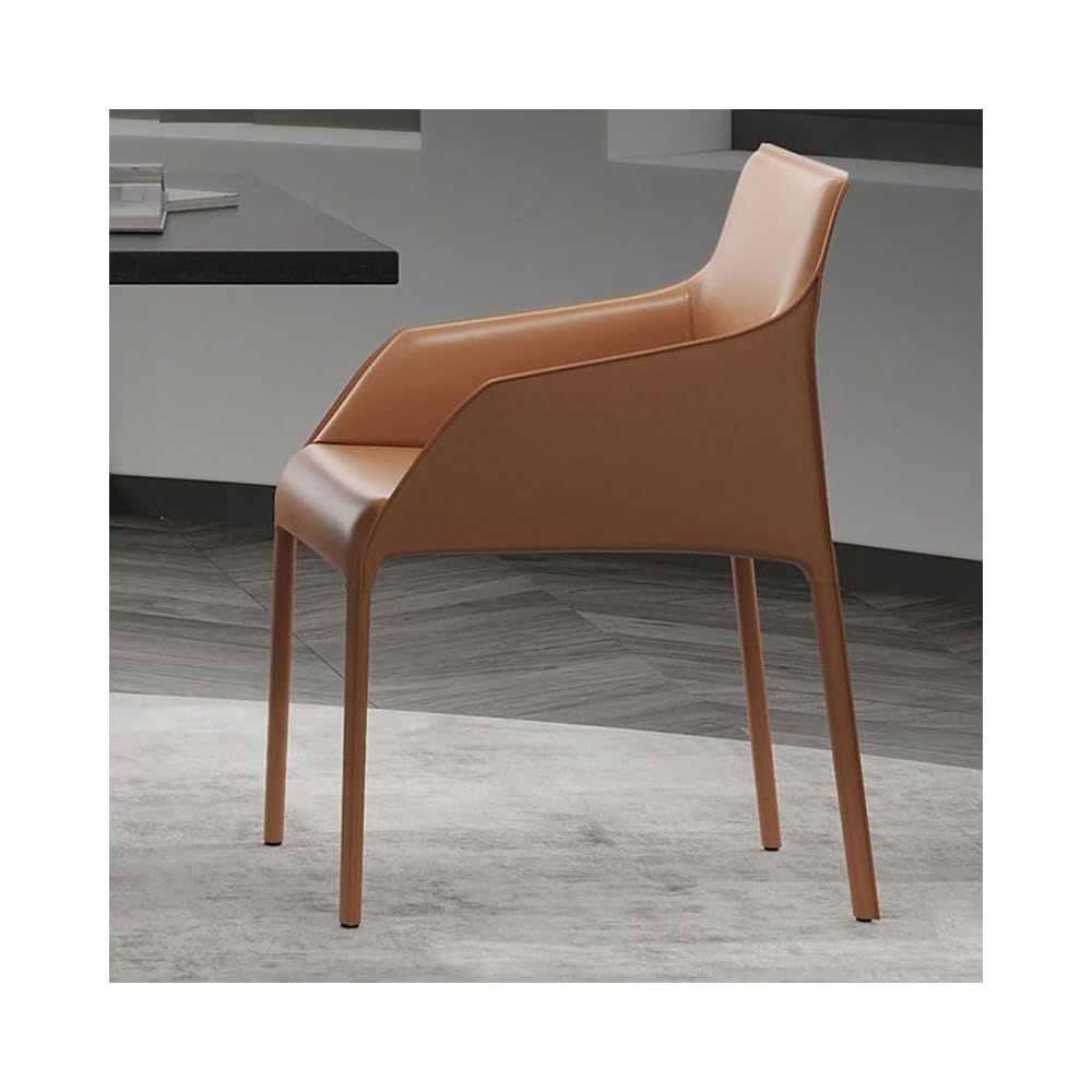 Simple Saddle Leather Chairs Made of Steel and High-Density Sponge are Suitable for Home and Office Use