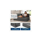 Foldable Sofa Bed, Convertible Chair Bed Sleeper with Fine Corduroy Upholstery, Folding Futon Chair, Fold Out Sleeper Chair, Comfortable Guest Bed for Living Room, Bedroom, Apartment & Small Spaces