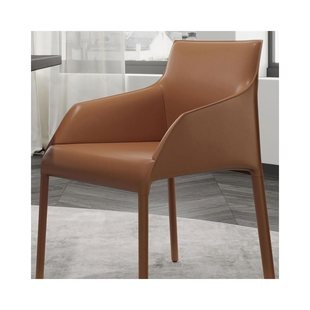Simple Saddle Leather Chairs Made of Steel and High-Density Sponge are Suitable for Home and Office Use