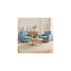 Accent Chair for Bedroom,Reading Chair with Deep Seat,Corduroy Armchair with Wood Legs, Comfy Living Room Chairs Single Sofa for Indoor Bedroom Apartment(Black)