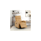 Lexicon Corduroy Pushback Recliner Chair, Yellow