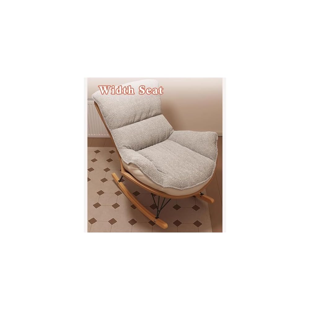 Modern Upholstered Rocking Chair with Footrest - Comfy Double-Sided Chair for Living Room, Lazy Lounge Furniture, Ergonomic Side Chair for Relaxation