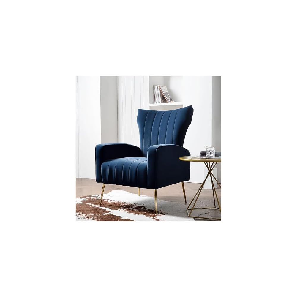 Lounge Chair Modern Nordic Style Tiger Chair Minimalist Single Accent Sofa Chair American Style High Backrest Beanbag Leisure Ergonomic Lazy Leisure Armchair for Living Bedroom Apartment Small Space