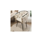 Modern Gray Upholstered Vanity Chair with Back, Stylish Metal Legs, Perfect for Makeup Room, Beauty Salon, and Dressing Area - Elegant Design for Comfort and Support