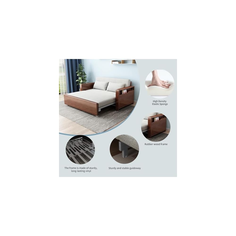 59" Grey 3-in-1 Convertible Sofa w/Stor & Rev Chaise, Solid Wooden Frame