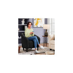 Yaheetech Compact Sherpa Accent Chairs Set of 2 for Small Spaces, Black