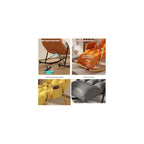 Indoor Rocking Chair Adult Recliner Modern Accent Chair Living Room Chairs Armchair Back Adjustable,Metal Frame Leisure Sofa Rocking Chair(Yellow)