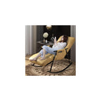 Modern Rocking Chair - Comfortable Reclining Armchair for Living Room, Bedroom & Lounge - Cozy Soft Sleeper Chair for Relaxation & Reading (Orange)