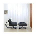 Generic Modern Minimalist Recliner Chair – Comfortable, Stylish Lounge & Reading Chair for Living Room Black Chair, 46.85*31.1*31.1in