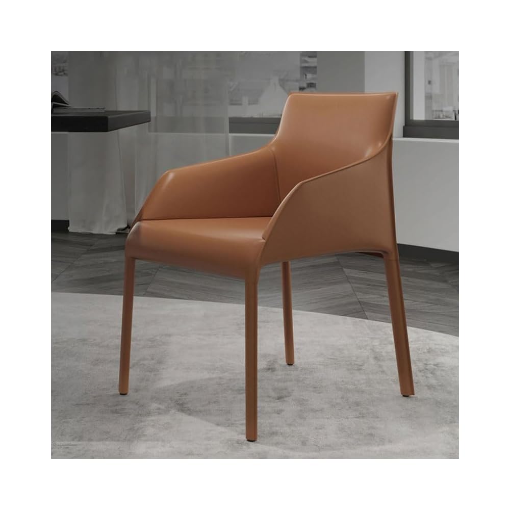 Simple Saddle Leather Chairs Made of Steel and High-Density Sponge are Suitable for Home and Office Use