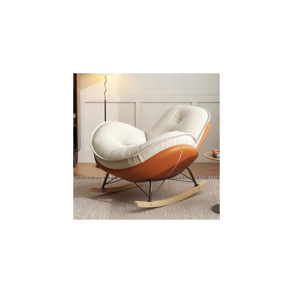 Cat Scratch Leather Rocking Chair Adult Recliner Lazy Sofa Living Room Easy Balcony