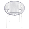 Innit Concha Chair - Clear Weave on White Frame