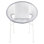 Innit Concha Chair - Clear Weave on White Frame
