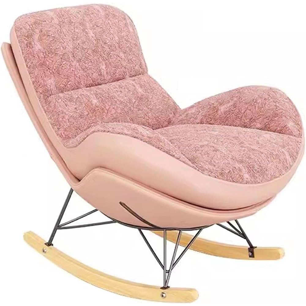 Modern Upholstered Rocking Chair with Footrest - Comfy Double-Sided Chair for Living Room, Lazy Lounge Furniture, Ergonomic Side Chair for Relaxation