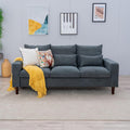 Panana Modern Sofa Couch for Living Room Sofa Couch 3 Seater in Linen Fabric Grey