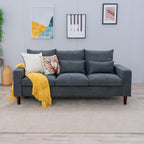 Panana Modern Sofa Couch for Living Room Sofa Couch 3 Seater in Linen Fabric Grey