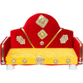 God Aasan Wooden Throne Sofa Chair Laxmi Ganesh Radha Krishna Idols-8.5"X6"