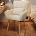 Simple Swivel Armchair Solid Wood Legs Ergonomic