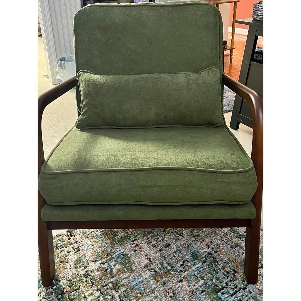 DUMOS Mid Century Accent Chairs Set of 2, 16'' Seat Height Lounge Chair