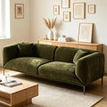 82.7" Modern Loveseat Couch Boucle Sofa for Living Room, Green