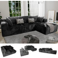 Ribilake 101" Dark Grey Boneless Couch
